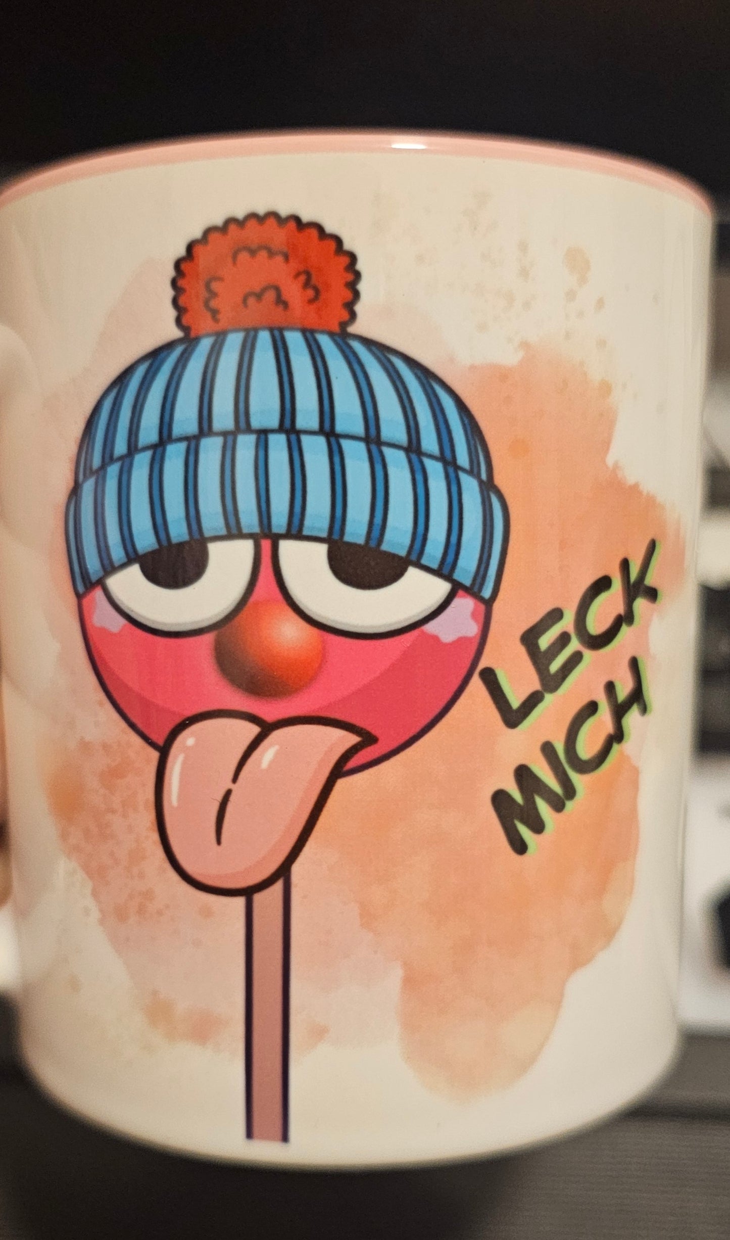 Tasse mit Leck mich