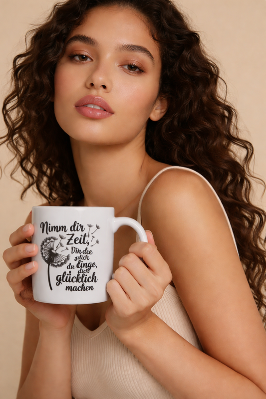 Tasse Nimm dir Zeit für die Dinge, die dich glücklich machen
